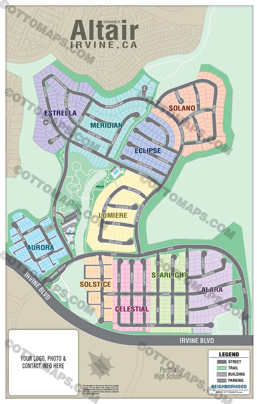 Altair Map, Irvine, CA - FILES - PDF and AI Files, editable, vector, royalty free - Image 2