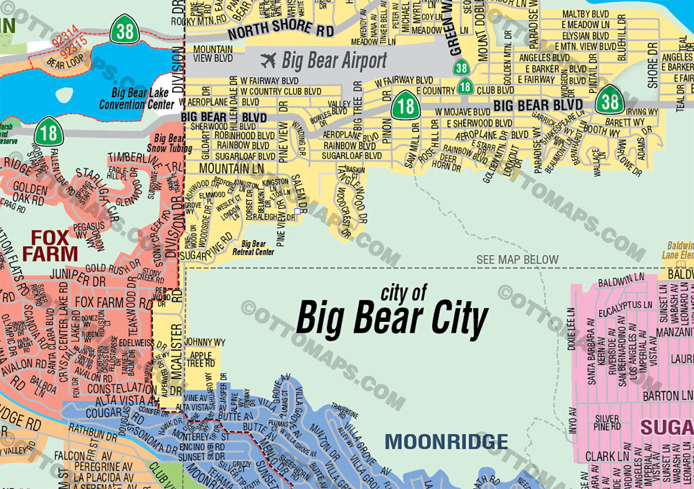 Big Bear Valley MLS Area Map - FILES - PDF and AI Files, editable, vector, royalty free - Image 2