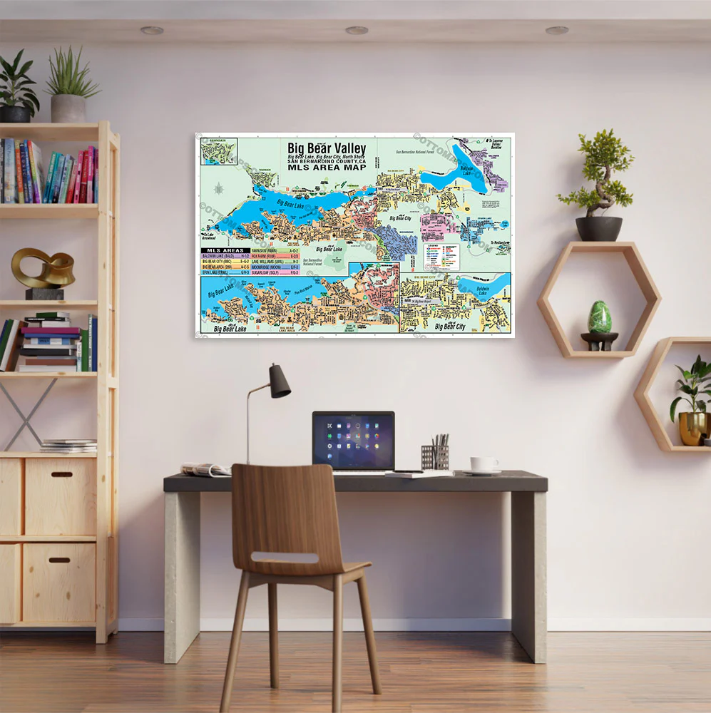 Big Bear Valley MLS Area Map - POSTER PRINTS - Image 2