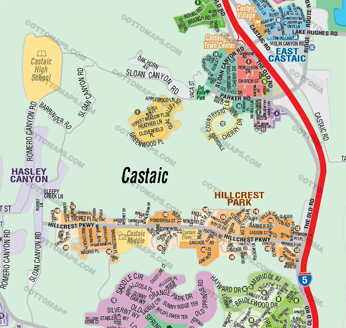 Castaic, Los Angeles County, CA - FILES - PDF and AI - Image 2