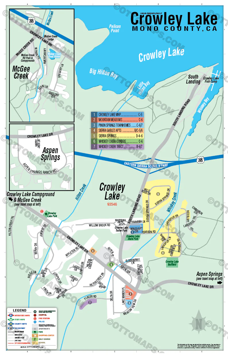 Crowley Lake Map, Mono County, CA - FILES - PDF and Adobe Illustrator - Image 3