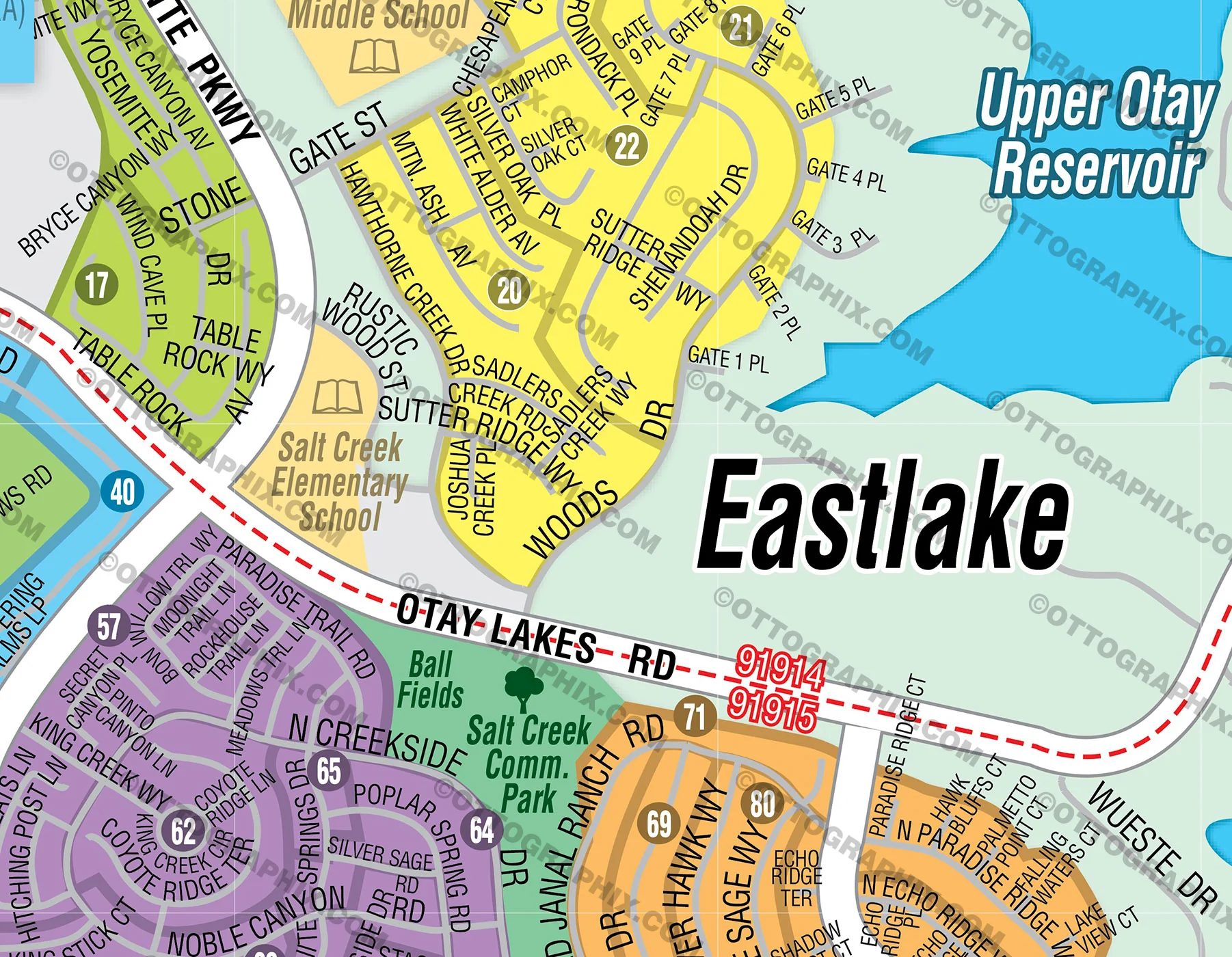 Eastlake Map, San Diego County, CA - FILES - PDF and AI, editable, vector, royalty free - Image 2