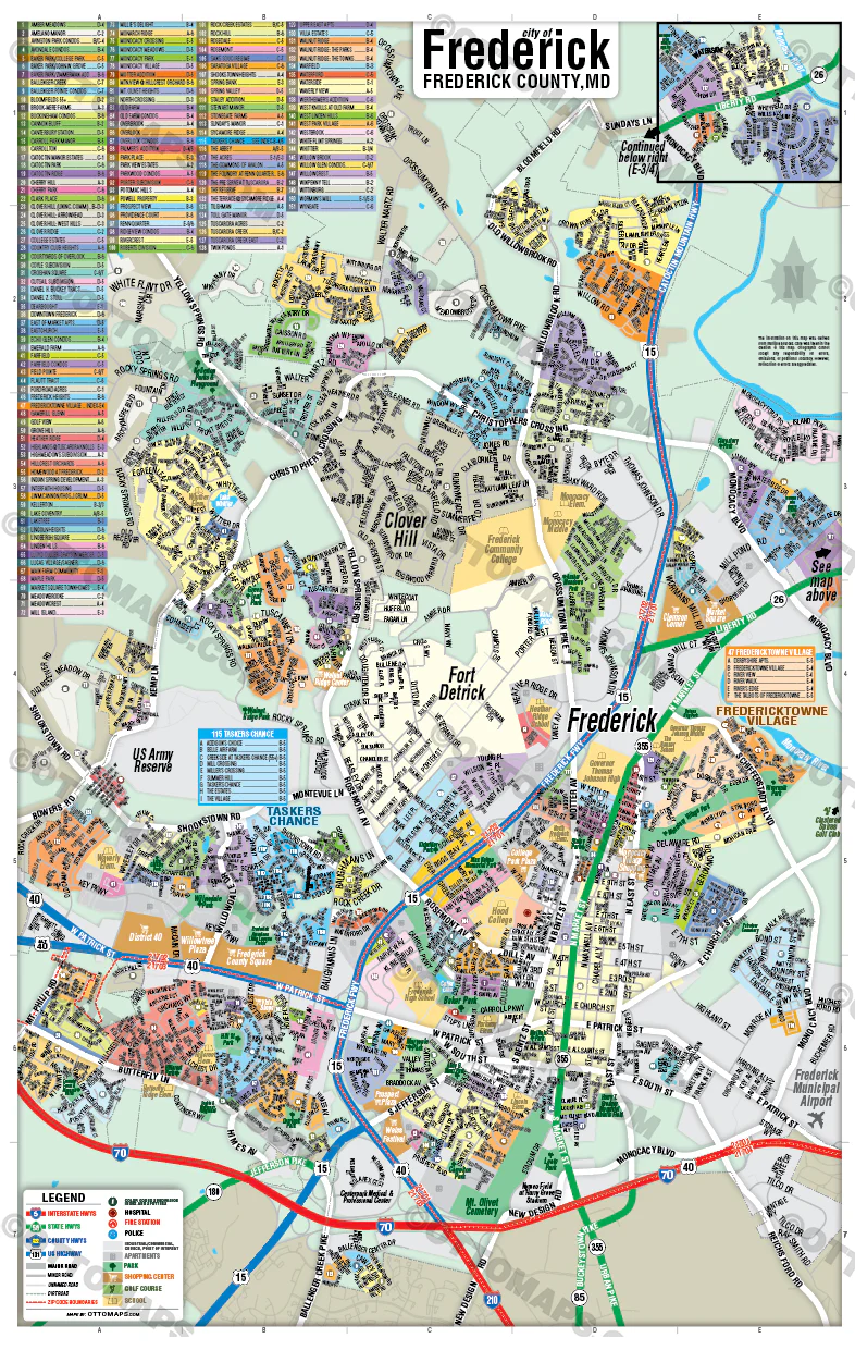 Frederick Map, Frederick County, MD - FILES - PDF and Adobe Illustrator - Image 3