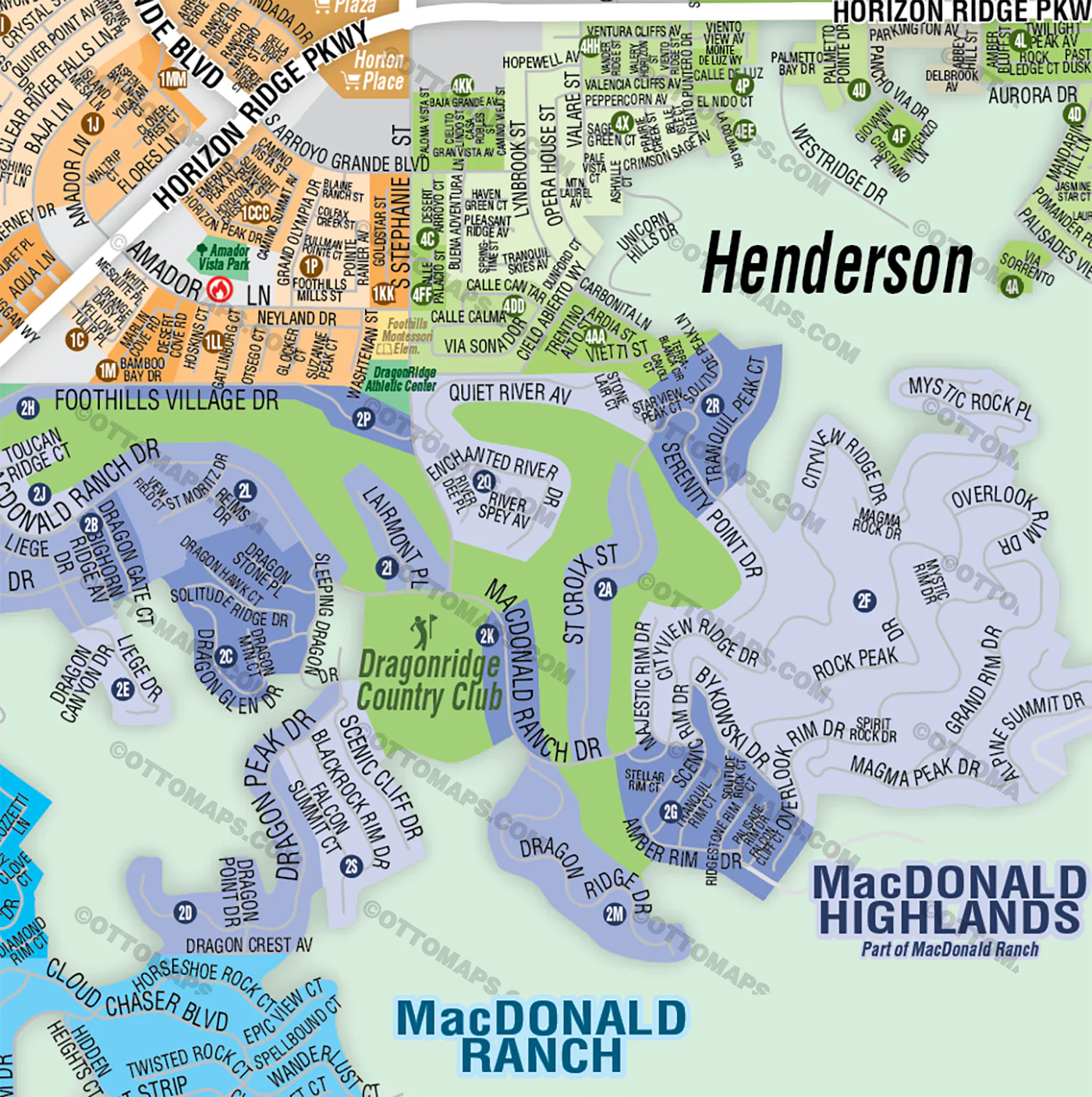Henderson Map - SOUTH CENTRAL, Clark County, NV - FILES - PDF and AI - Image 2
