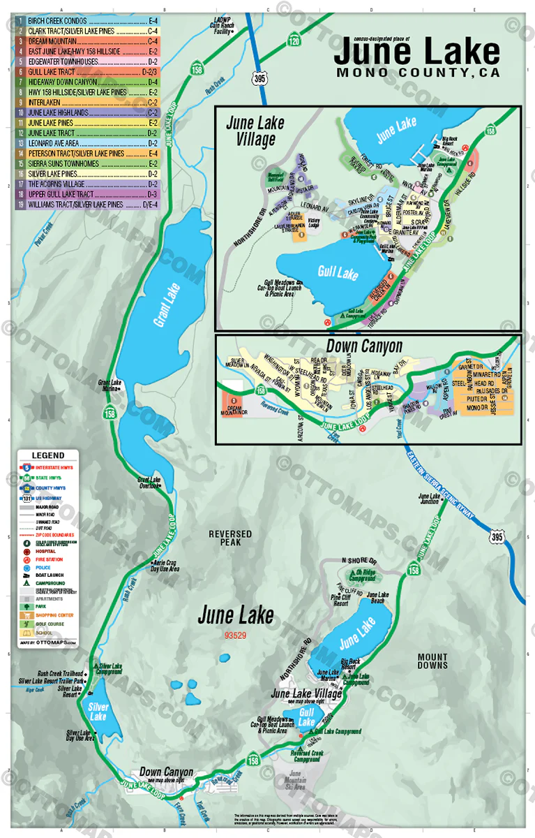 June Lake Map, Mono County, CA - FILES - PDF and Adobe Illustrator - Image 3
