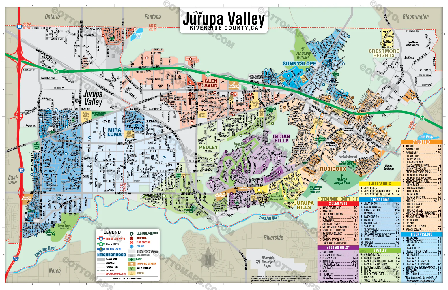 Jurupa Valley Map, Riverside County, CA - FILES - PDF and Adobe Illustrator - Image 3