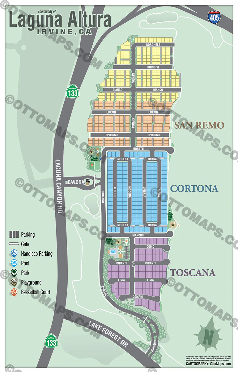 Laguna Altura Map, Irvine, CA - FILES - PDF and AI, editable, vector, royalty free - Image 2