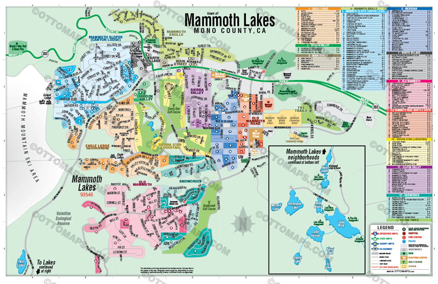 Mammoth Lakes Map, Mono County, CA - FILES - PDF and Adobe Illustrator - Image 3