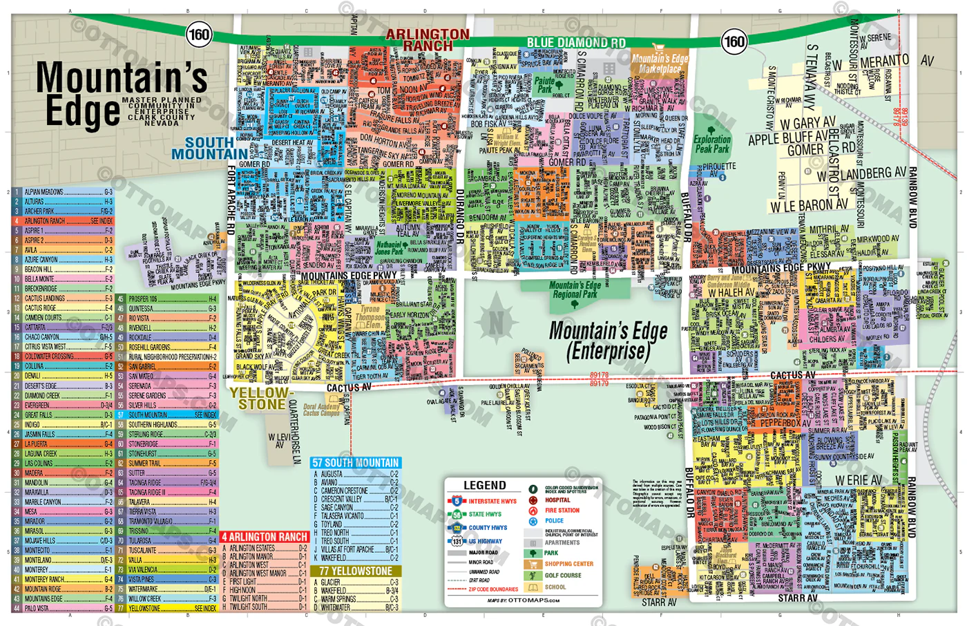 Mountains Edge - Enterprise Map, Clark County, NV - FILES - PDF and Adobe Illustrator - Image 3
