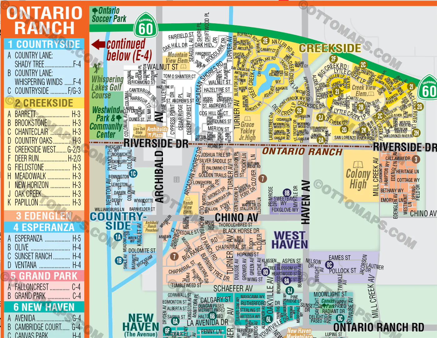 Ontario Map, San Bernardino County, CA - FILES - PDF and AI Files, editable, vector, royalty free - Image 2