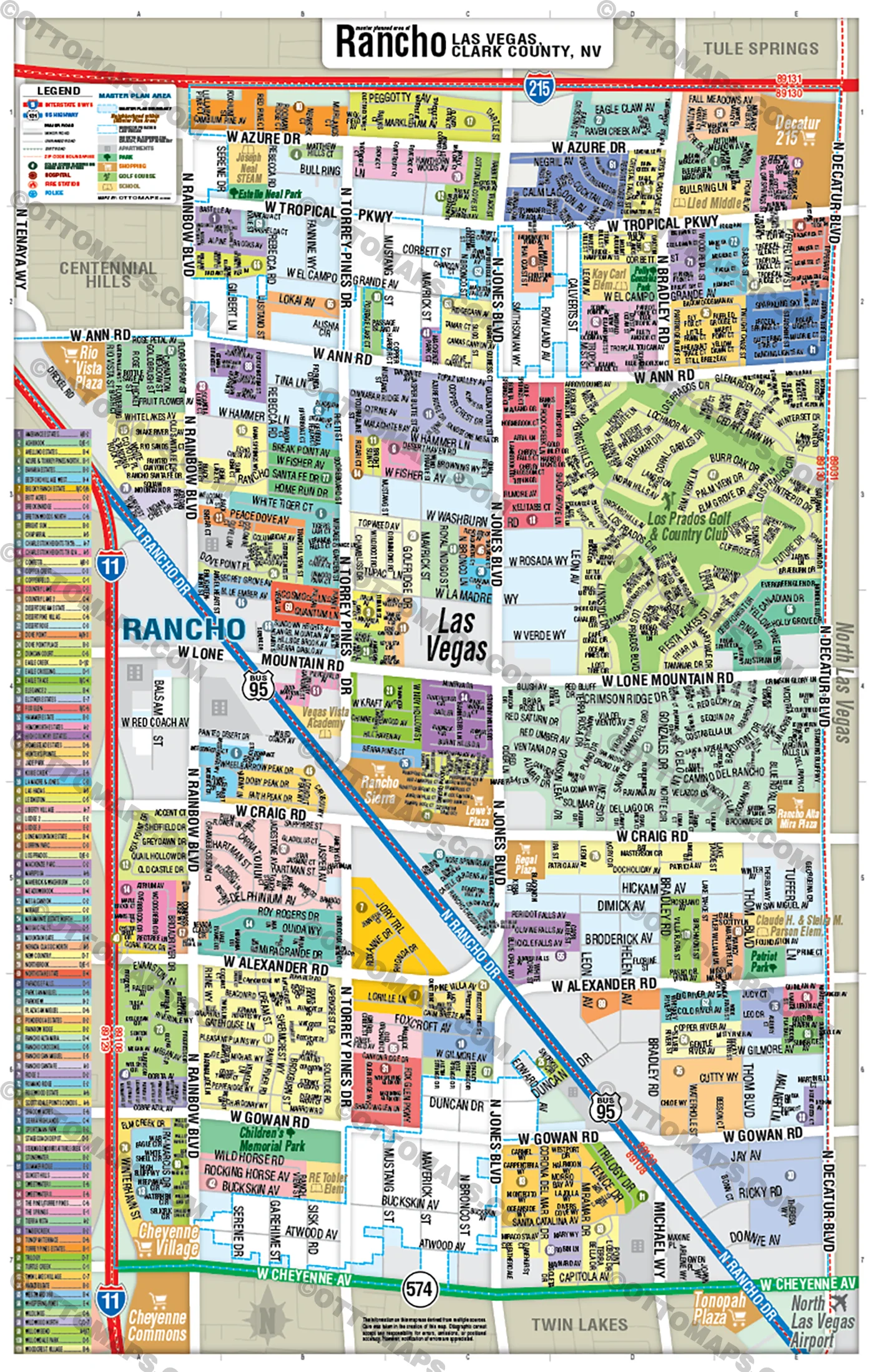 Rancho, Las Vegas, NV - FILES - PDF and AI, editable, vector, royalty free