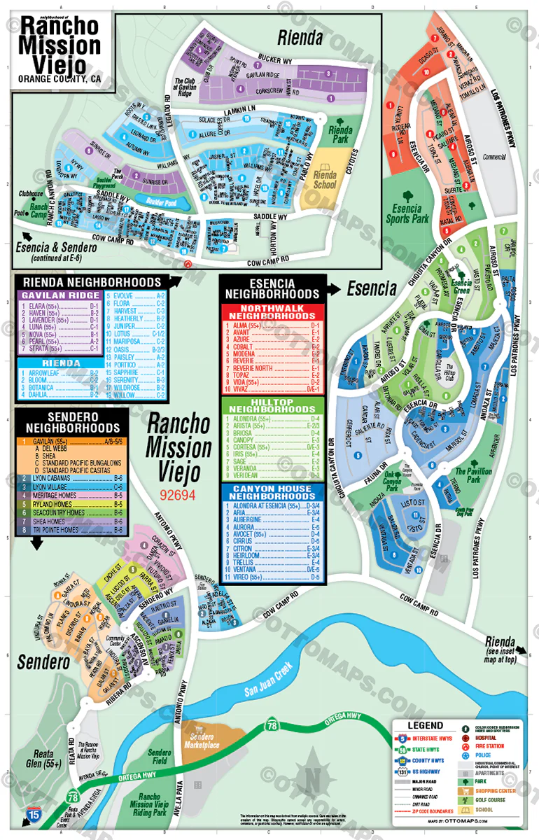 Rancho Mission Viejo Map, Orange County, CA - FILES - PDF and Adobe Illustrator - Image 3