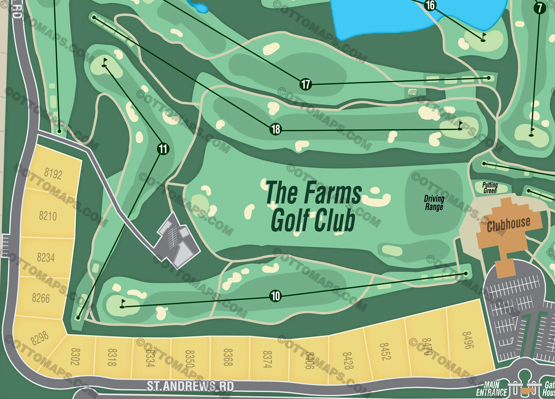 Rancho Santa Fe Farms Map and Spyglass Map with The Farms Golf Club Map - FILES - PDF and AI, editable, vector, royalty free - Image 2
