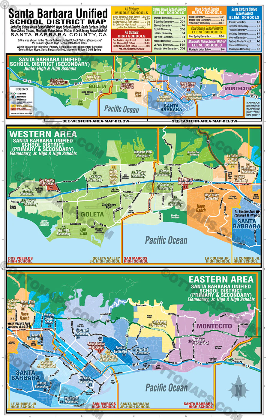 Santa Barbara Unified School District Map - FILES - PDF and AI, editable, vector, royalty free - Image 3