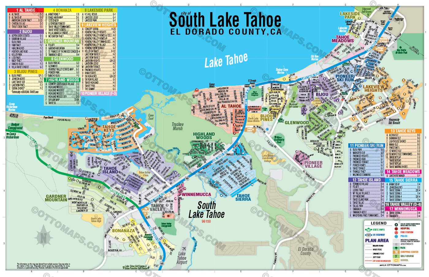 South Lake Tahoe, El Dorado County, CA - FILES - PDF and Adobe Illustrator Files - Image 3