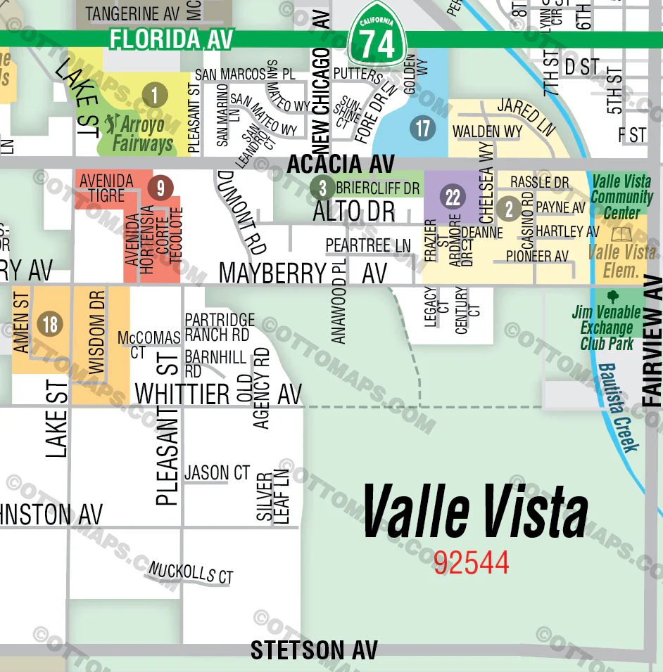 Valle Vista Map, Riverside County, CA - FILES - PDF and Adobe Illustrator Files - Image 2
