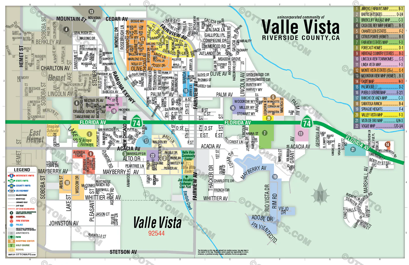 Valle Vista Map, Riverside County, CA - FILES - PDF and Adobe Illustrator Files - Image 3