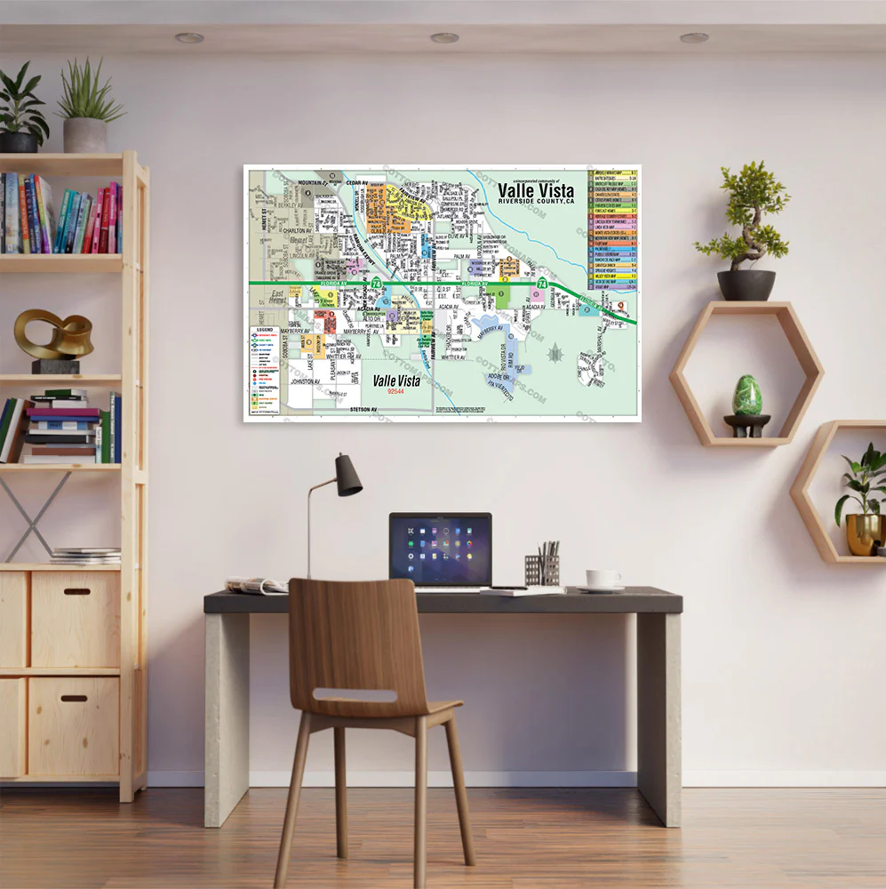 Valle Vista Map, Riverside County, CA - POSTER PRINTS