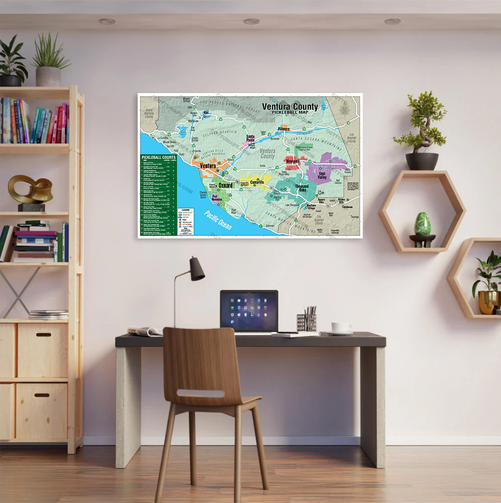 Ventura County Pickleball Map - POSTER PRINTS