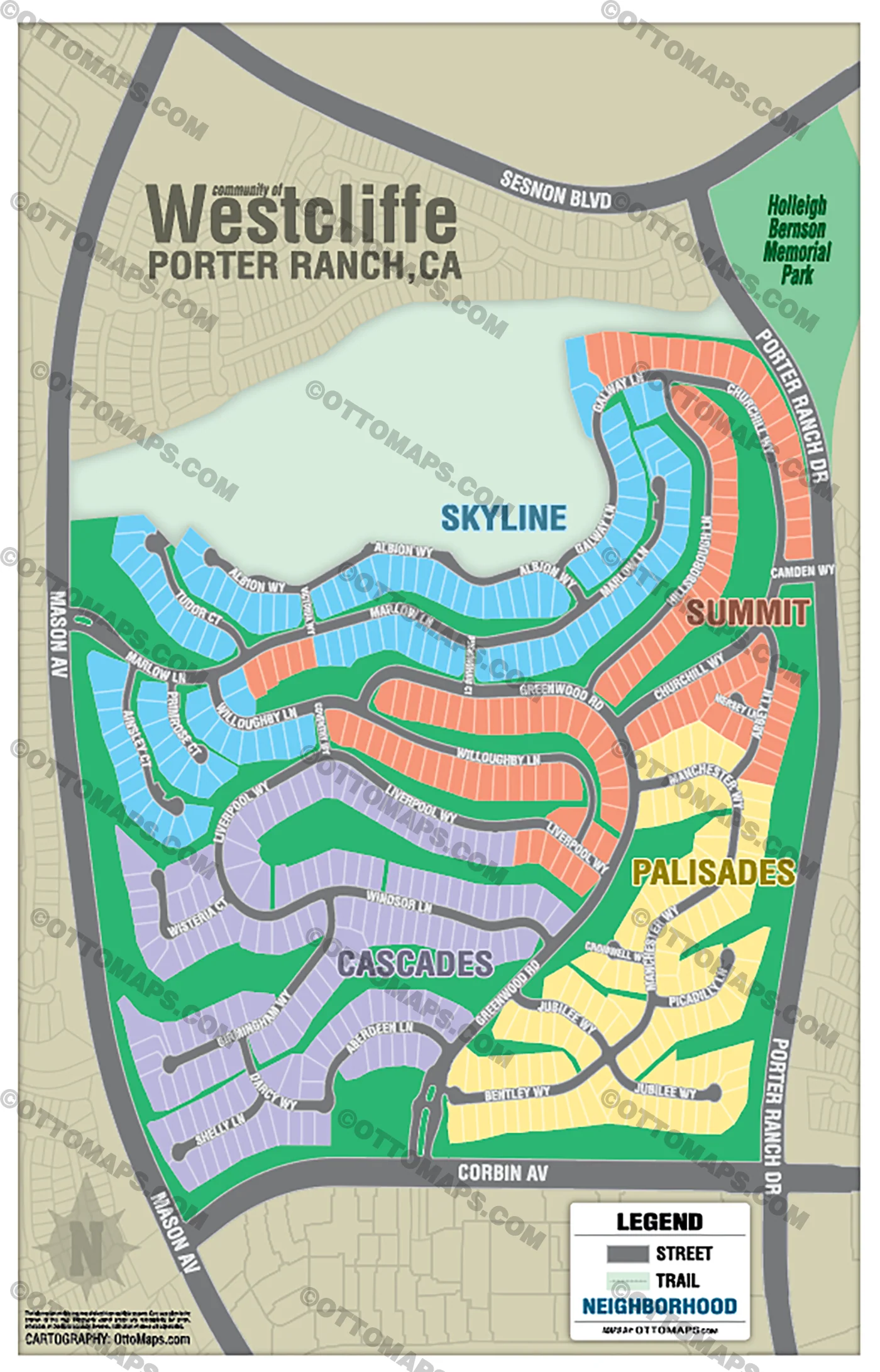 Westcliffe at Porter Ranch Map - FILES - PDF and AI, editable, vector, royalty free - Image 2