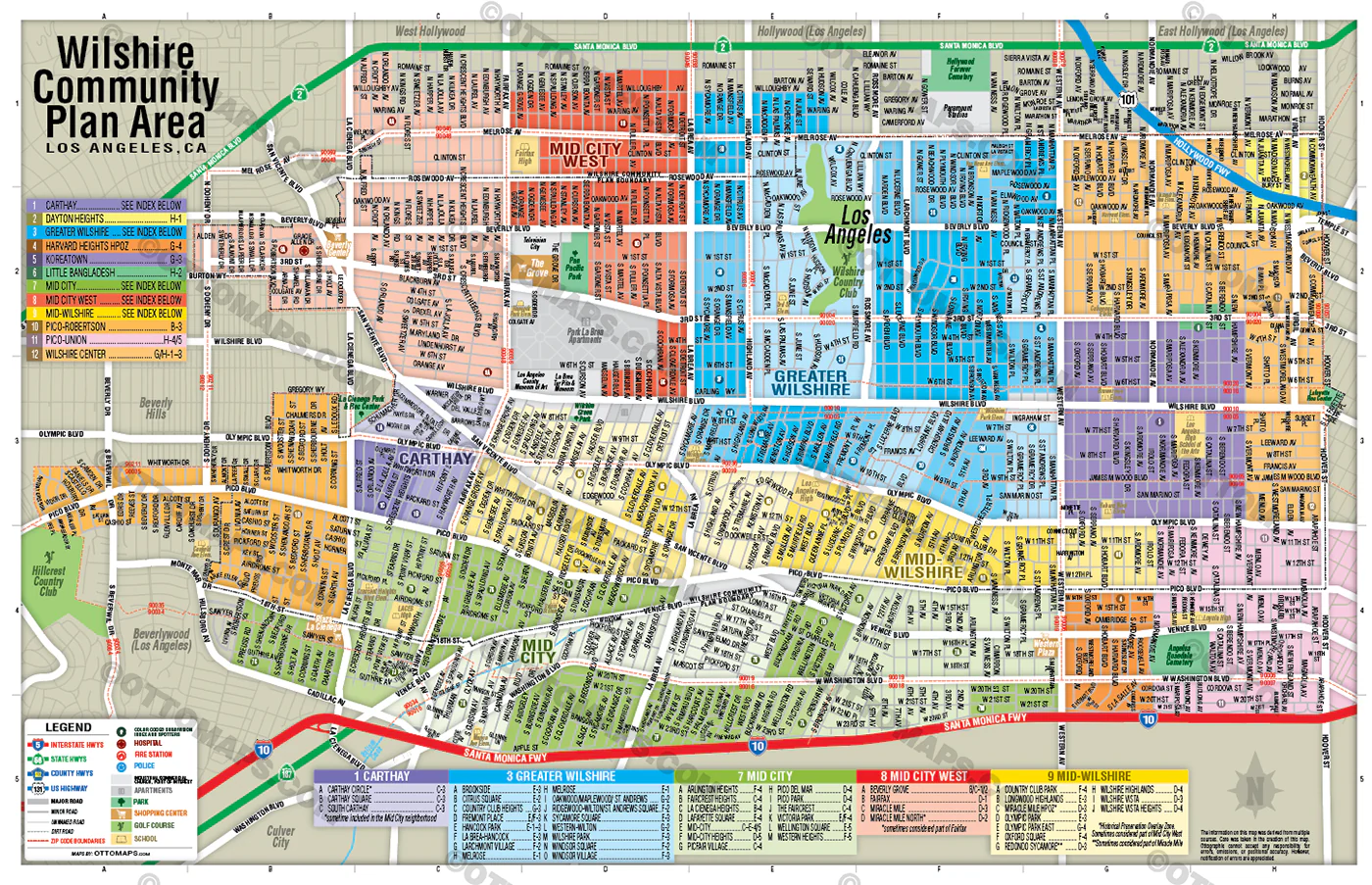 Wilshire Community Plan Map - POSTER PRINTS - Image 2