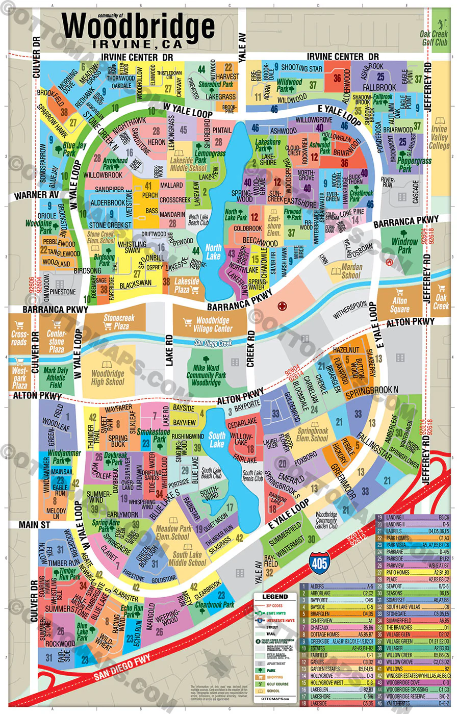 Woodbridge Map, Irvine, CA - FILES - PDF and AI, editable, vector, royalty free - Image 2